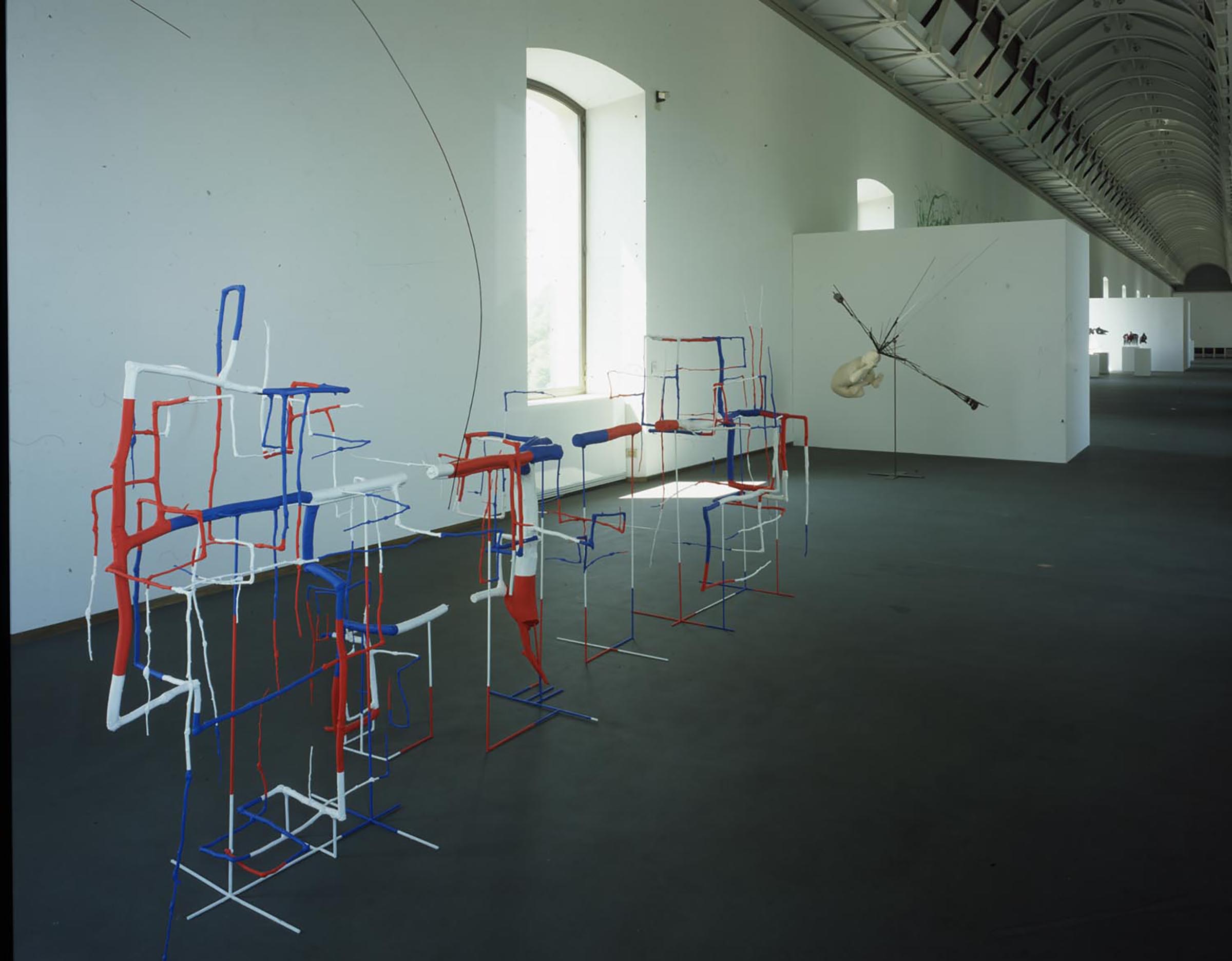 Evan Holloway, Red, White u0026 Blue Tree Sculpture, 2002, .001 Second, 2001